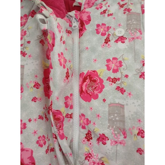 Bambino Piccolo Floral Snow Suit Detachable Mittens and Booties Size 3-6 M - Picture 7 of 12